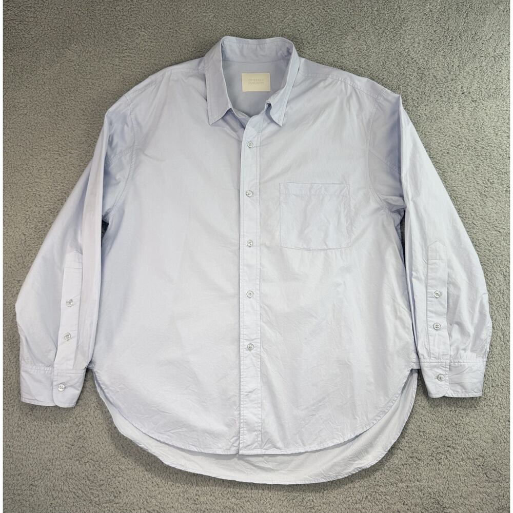 Citizens of Humanity Shirt Womens Size XL Blue Kayla Foldable Long Sleeve